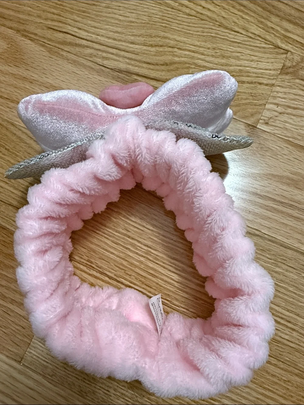 Plush Pink Polka Dot Bow Kids Headband